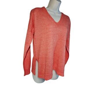 J. Crew Relaxed Fit V-Neck Merino Wool and Linen Blend Sweater Size S